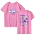 thumbnail image 1 of Pop cazadora para niña Demon Hunters Round-Neck Printed Anime Trio Poster T Shirt （Pink）, 1 of 3