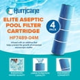 thumbnail image 3 of Hurricane 4 Pack HF7489-04M Elite Aseptic Pool Filter Cartridge Replacement, 3 of 8