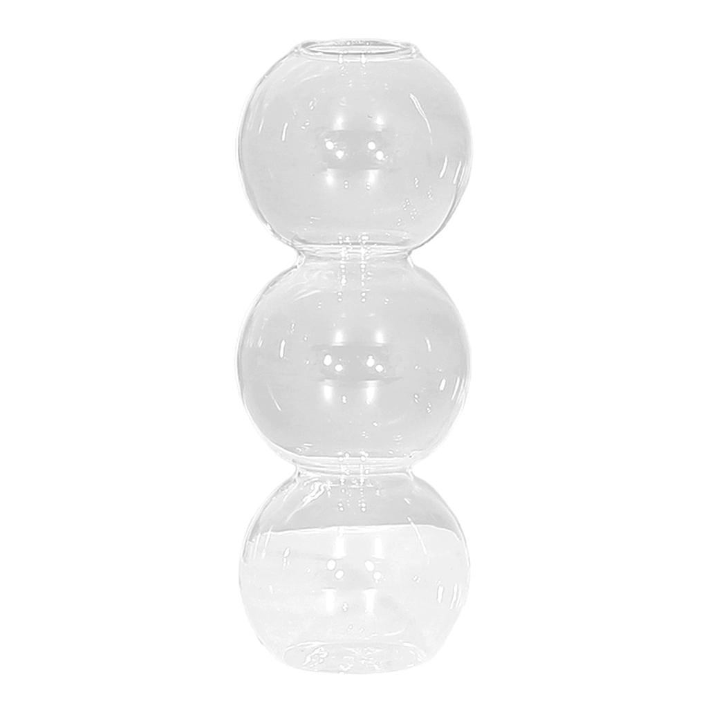 Glass Tube Vase Wooden Stand Flower Pots Home And Garden Decoration