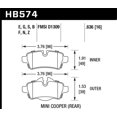 thumbnail image 2 of Hawk 07+ Mini Cooper HPS 5.0 Rear Brake Pads, 2 of 4