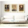 thumbnail image 4 of Boho Celestial Canvas Wall Art Tarot Abstract Moon and Sun Tree of Life Paintings Pictures Wall Decor Poster Print Artwork for Bedroom Living Room Dorm Home Decoration Unframed, 4 of 6