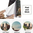 thumbnail image 4 of Peel and Stick Wallpaper Waterproof Ohio Town Skyline Wall Mural Decor Self Adhesive and Removable 69in x 98in, 4 of 8