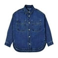 thumbnail image 2 of Veste pour Femmes, Décontractée à Manches Longues avec Col et Poche, Veste en Denim Ample pour Femmes, 2 of 6