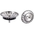 thumbnail image 1 of 2 paquetes de tapón de fregadero de cocina de acero inoxidable - Colador de fregadero universal (diámetro: 78 mm), desagüe de fregadero con 18 ranuras, rejilla de fregadero anti-obstrucción,, 1 of 5