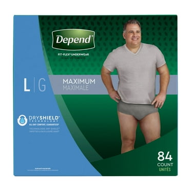 Depend FIT-FLEX Incontinence Underwear for Men, Maximum Absorbency, S/M ...