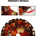 thumbnail image 6 of Christmas Tree Skirt, Happy Fall Xmas Tree Mat for Farmhouse New Year Festive Holiday Party Decorations Indoor Outdoor 48" inch, 6 of 6