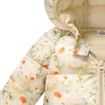 thumbnail image 5 of JUMEYU Jackets for Girls Snow Floral Bear-Ear Hood Puffer Jacket for Girls Zip-Up Winter Coat (Yellow,7-8 Years), 5 of 7