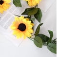 thumbnail image 6 of CoreLiving Sunflower Garland Artificial Flowers Vine, Green Leaves, Silk Sunflowers, Home Decor Wedding Table Centerpiece, 1 Pack, 6 of 9