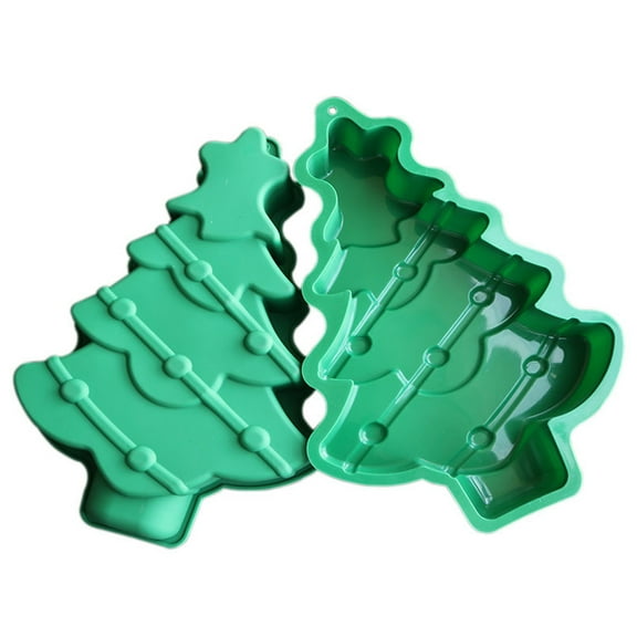 Christmas Tree Cake Pan 3D Silicone Christmas Baking Molds for Holiday Parties, Christmas Tree Baking Molds, Soap Muffin Baking Clay Soap Molds Cake Moulds for Christmas Holiday