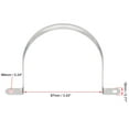 thumbnail image 2 of Uxcell 87mm(3.4") 201 Stainless Steel 2 Holes Rigid Pipe Strap Tension Tube Clamp 8 Pack, 2 of 5
