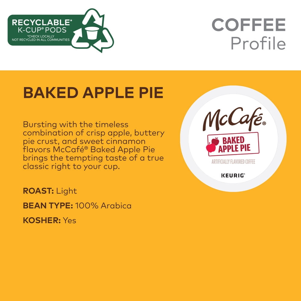 McCafe Baked Apple Pie Coffee, 96 Single Serve K-Cup Pods