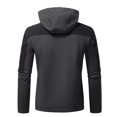 thumbnail image 6 of SERTG Men's Color Block Hooded Jacket Fall Casual Full Zip Long Sleeve Lightweight Windbreaker Sports Jackets for Men(Dark Gray,S), 6 of 9