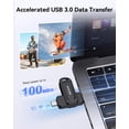 thumbnail image 3 of Memoria USB KEXIN 128GB Doble USB 3.0 100MB/s Negra, 3 of 7