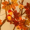 thumbnail image 4 of Vrorvz Halloween Maple Leaf Pumpkin Light String Decor for Indoor Outdoor with Warm Led Lights Suit for Home Window Table Party Decorations 78.7in Orange, 4 of 5