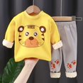 thumbnail image 3 of Owordtank Toddler Baby Boys Girls Clothes Long Sleeve Cute Cartoon Sweatshirt Pullover Tops Cotton Trousers Pants Outfit Set, 3 of 3