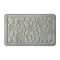Soft Comfortable Memory Foam Bath Rug Gray 16" x 24" Absorbent Anti-Slip Backing, Small Bathroom Mats Machine Washable