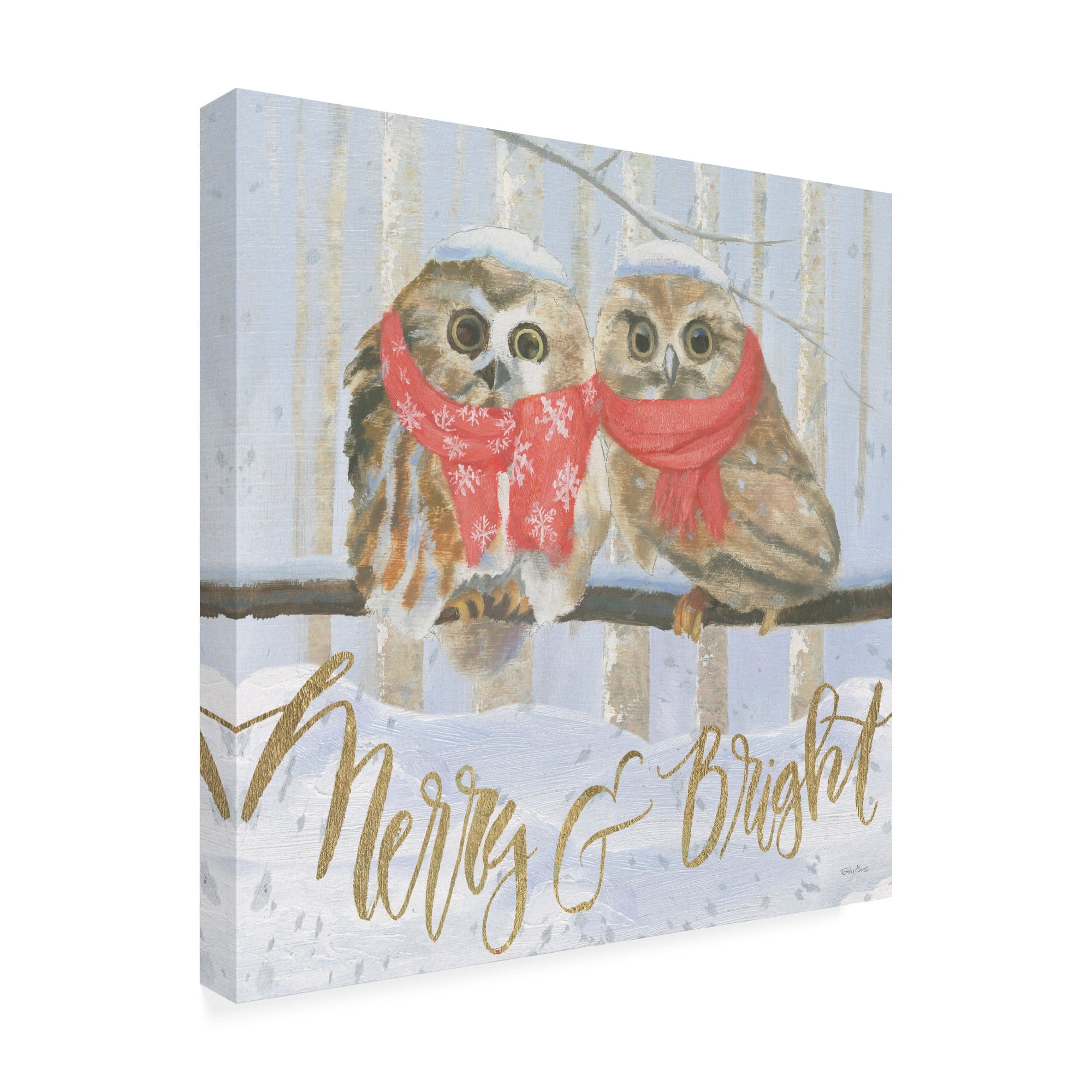 Trademark Fine Art 'Christmas Critters Bright V' Canvas Art by Emily Adams