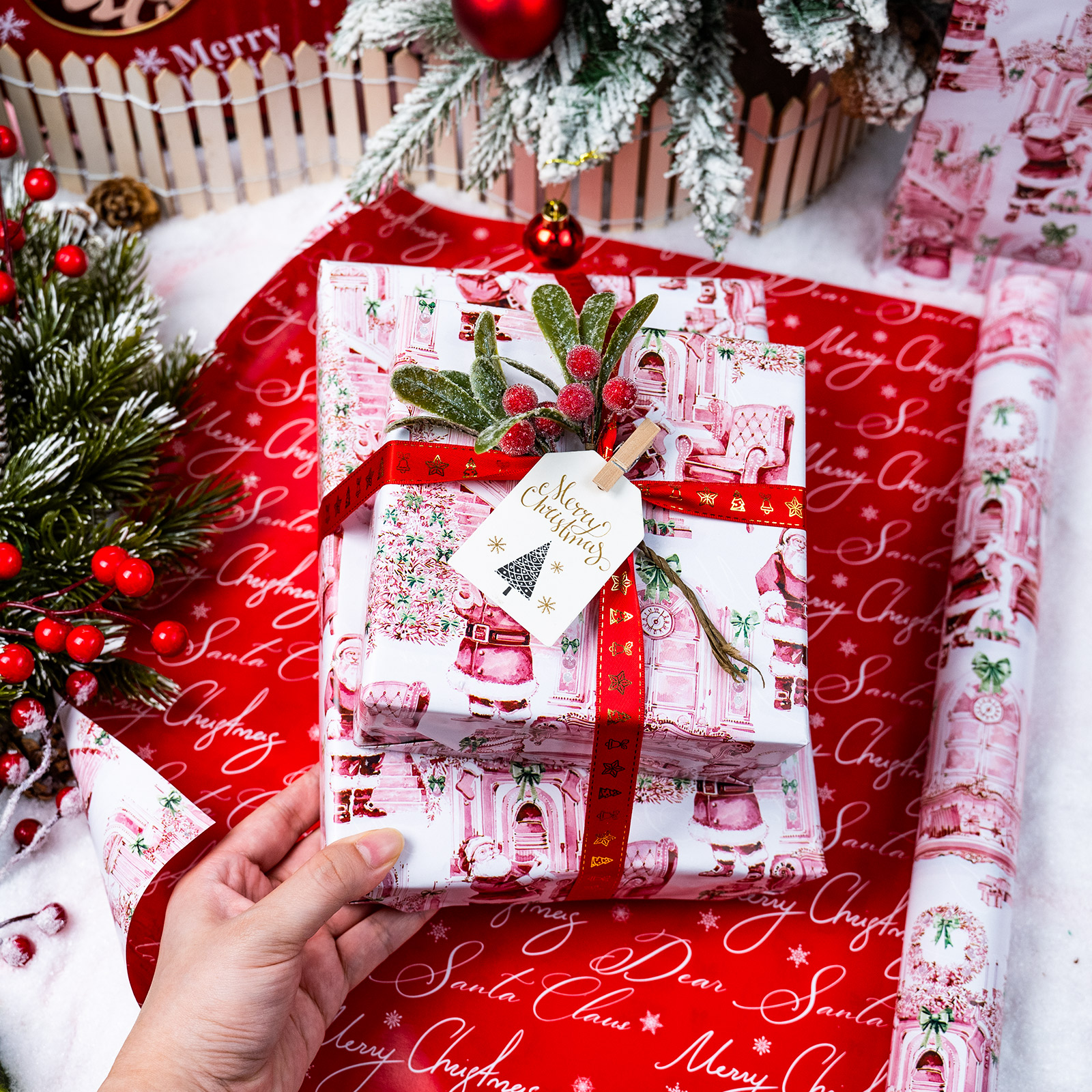 Homeral Christmas Wrapping Paper Roll - Santa Design photo 2
