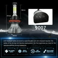 thumbnail image 2 of 9007/9004/HB5+H11/H8/H9 For Suzuki SX4 2007-2013 Combo Kit LED Headlight Bulb+Foglight 6000K White, 2 of 10