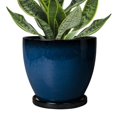 thumbnail image 1 of Maceta Ceramic Planters EPFamily de 15 cm con platillo, color azul, 1 of 6