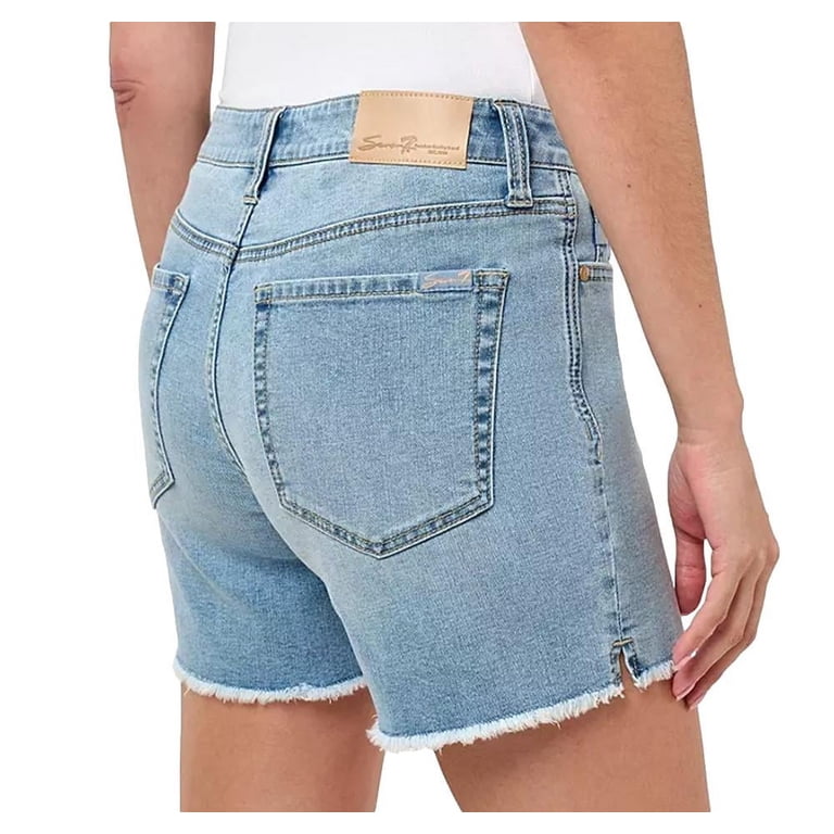Seven7 Women's Weekend Shorts in Light Wash Size 8 - Walmart.com