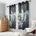 thumbnail image 2 of Yayeee Window Curtains Light Filtering 63"x42" Grommet Panel Pair Home Living Room Decor, Astronaut with Beer, 2 of 7