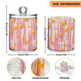 thumbnail image 5 of Yayeee 2 Pack Qtip Holder Bathroom Cotton Swab Canister with Lid Clear Dispenser Set, Flat Yellow Stars, 5 of 6