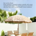 thumbnail image 3 of Hula Thatched Tiki Umbrella, Tropical Palapa Raffia Tiki Hut Hawaiian Patio Umbrella Height Adjustable, Pool Patio Beach Umbrella Patio Beach Umbrella Hawaiian for Beach Garden, 3 of 7
