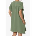 thumbnail image 4 of Robe Mini Babydoll en Gaze de Coton à Manches Courtes Col en V Décontractée pour Femmes, 4 of 7
