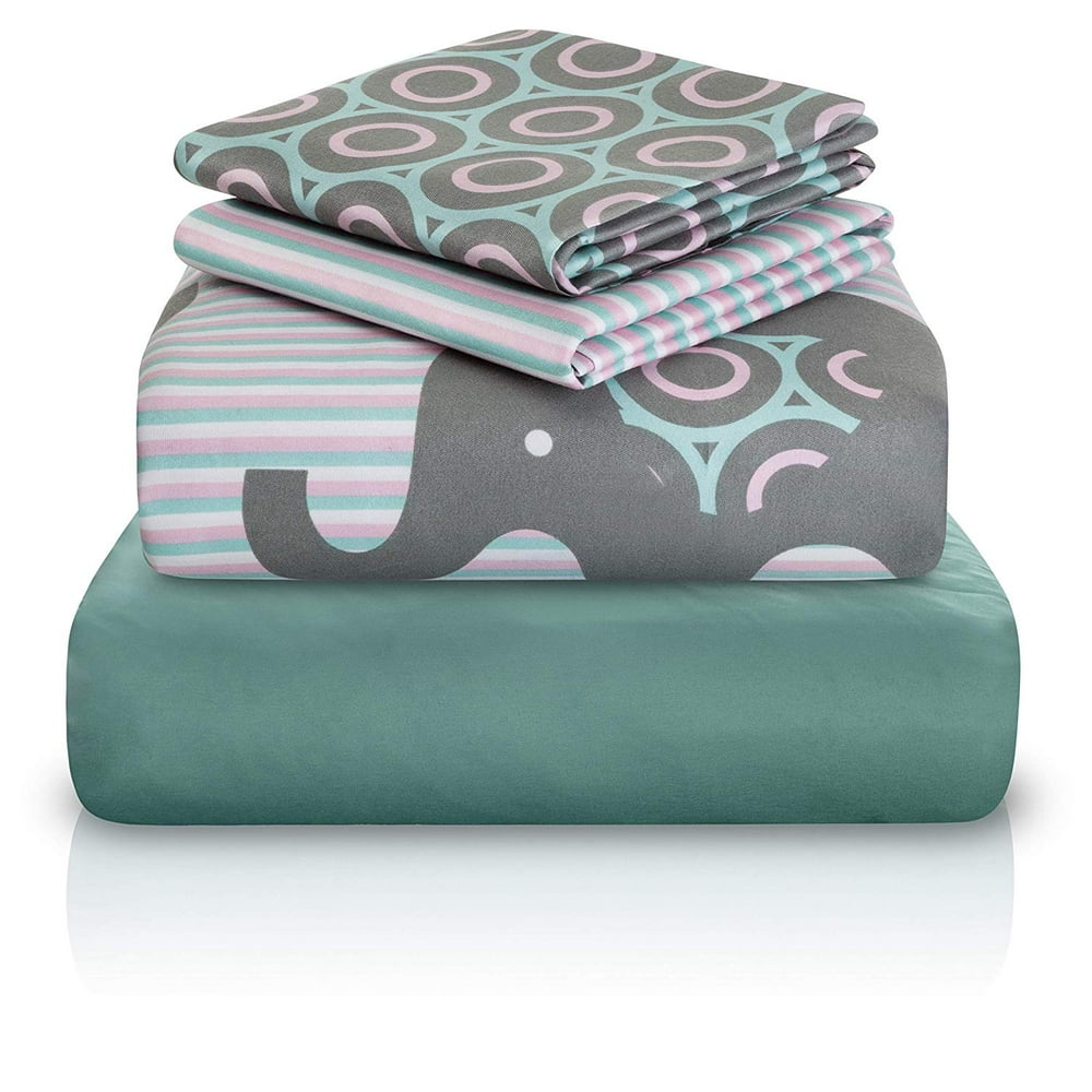 Chital Unisex Full Bed Sheets 4 Pc Gender Neutral Kids Bedding Set