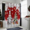 thumbnail image 4 of Red Christmas Bathroom Shower Curtain Dwarf Present Xmas Ball Snowflake Winter Waterproof Washable Shower Curtains for Bathtub Bath Decor with Grommets and Hook 36 X 72 Inch, 4 of 8