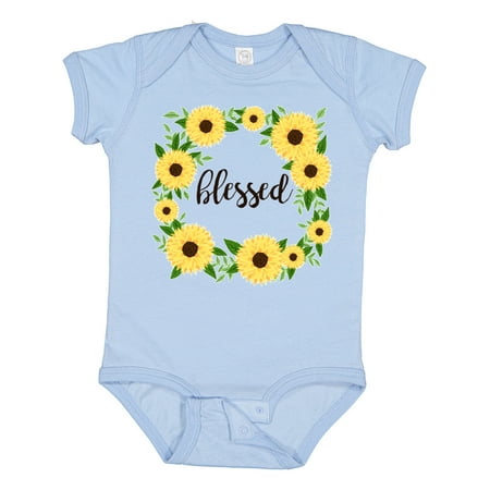 

Inktastic Blessed Sunflower Wreath Gift Baby Girl Bodysuit
