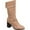 Nude, variant on Journee Womens Sequoia Stacked Heel Mid Calf Boots