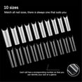 thumbnail image 6 of YIMART Long C Curved False Nail Tips,C Curved Nail Tips,Long C Curve False Nails,200pcs/box Clear ABS XL C Curve Fake Nails Premium Square French Acrylic Press On Nails, 6 of 9
