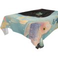 thumbnail image 4 of BZSMCE Square Tablecloth Cat Meets Koi Pattern Tableclothes, 4 of 9