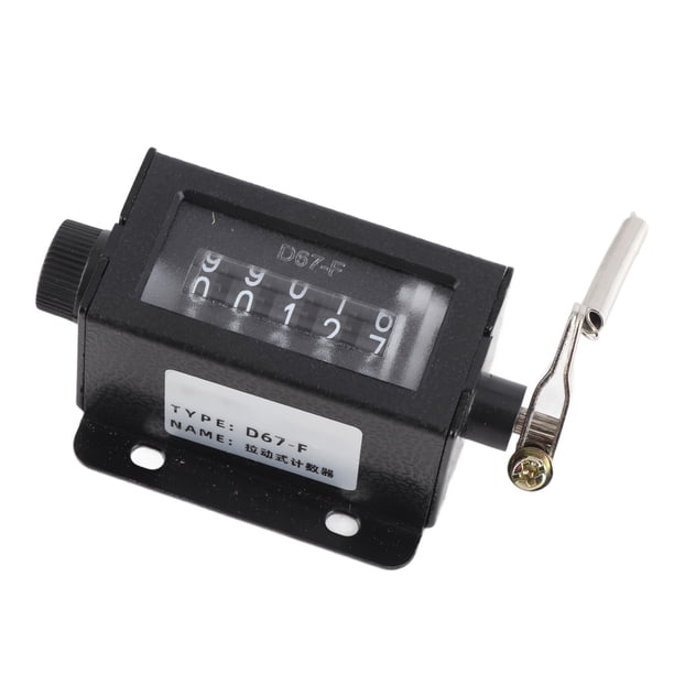 Contador de Cuentas Manual Reiniciable Mecánnico D67F, Herramienta de Conteo Industrial de 5 Dígitos, Para Aplicaciones de Prensa e Imprenta