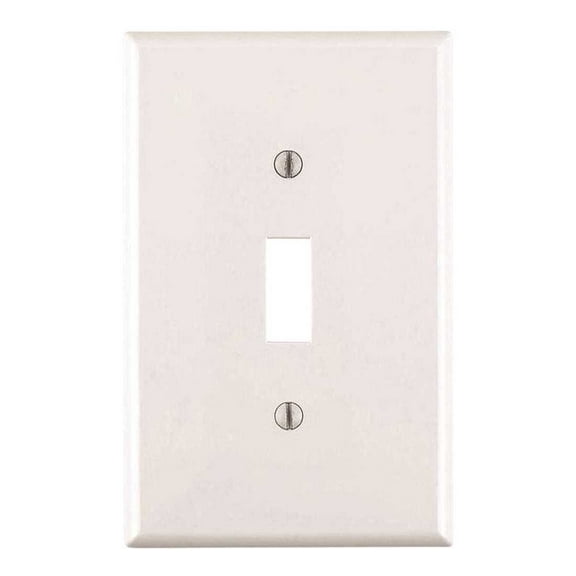 Leviton Toggle Switch Plate Midway Traditional Style - Nylon, 1 Gang - 10 Pack, White