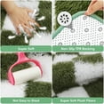 thumbnail image 3 of CozyDesg Shag Area Rugs, 8'x10' Soft Fluffy Floor Rugs Checkered Carpet，Washable Area Rugs for Living Room Bedroom Decor,Deep Green & White, 3 of 7