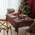 thumbnail image 5 of Lapalife Plaid Christmas Tablecloth Snowflake Scottish Check Table Cover Furniture Protector for Christmas Decoration, 1 Pc, 5 of 5