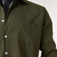 thumbnail image 5 of Mens Shirts Loose Solid Color Lapel Pocket Long Sleeve Mens Graphic T-Shirts,Green,XL, 5 of 7