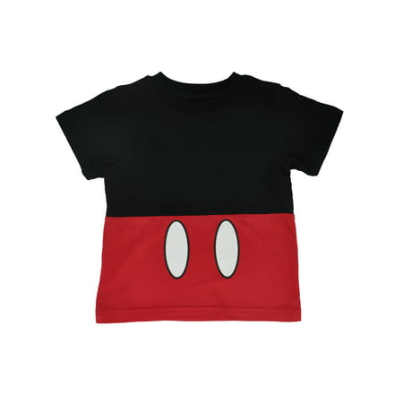 Disney Mickey Mouse Halloween Costume T-Shirt Red Black