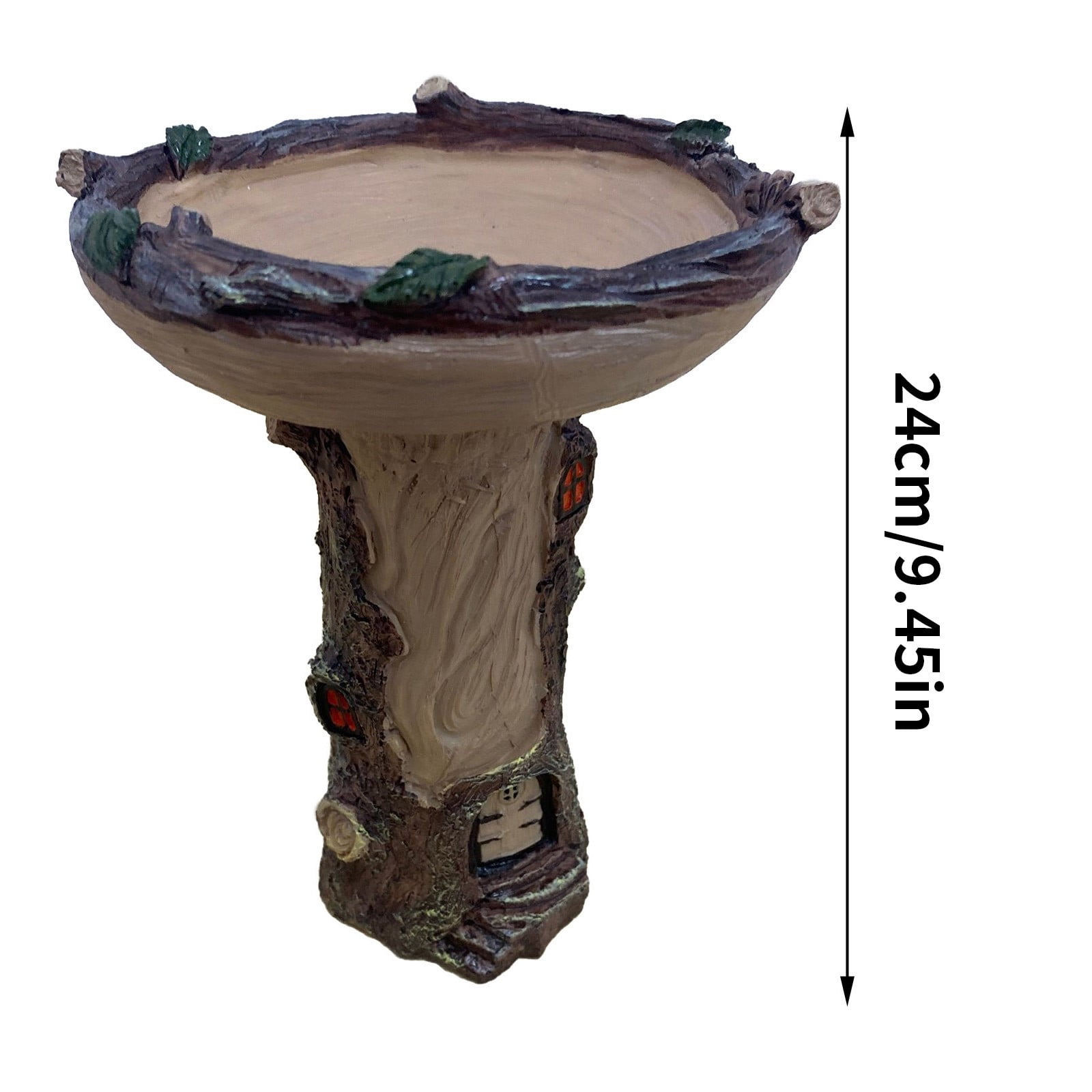 Resin Bird Feeder Decorative Garden Feeder Water Food Tray Outdoor Bird Feeding Station Durable Weather Resistant Design Multi Use Storage Decor Bird Feeder for garden yard outdoor use stylish