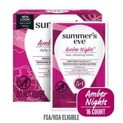Summer's Eve Amber Nights Daily Feminine Wipes, Removes Odor, pH Balanced, 16 Count