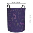 thumbnail image 4 of DouZhe Waterproof Collapsible Large Laundry Baskets, OMG WOW Doodle Prints Circular Hamper with Handles, 4 of 7