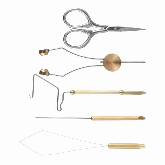 Bobbin Fly Tying Tools Combo Kit Whip Finisher Bobbin Holder Bodkin Bobbin Threader For Fishing Lures