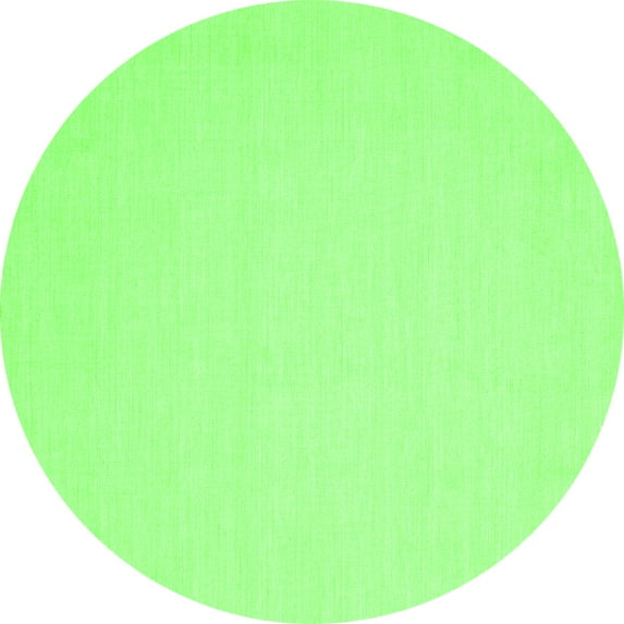 Ahgly Company Indoor Round Abstract Green Contemporary Area Rugs, 7' Round