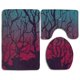 thumbnail image 1 of ABPHQTO Ciervos en el bosque Woodland Forest Tree Juego de alfombras de baño de 3 piezas Alfombra de baño Alfombra de contorno y tapa de inodoro, 1 of 2