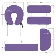 Saloniture Professional Portable Massage Table with Backrest - Lavender
