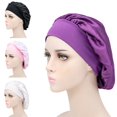 thumbnail image 3 of Sleep Hat Wide Headband Elastic Satin Stretchy Hair Bonnet Hat for Woman, 3 of 8