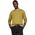 thumbnail image 1 of Jersey Tommy Hilfiger liso con cuello redondo para hombre, uniforme, color oliva, 1 of 4